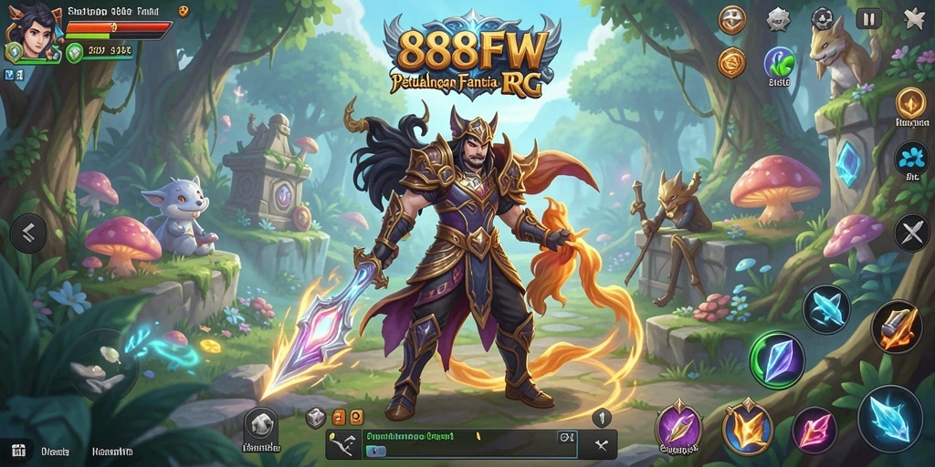 Tampilan gameplay RPG yang mendebarkan di 888FW.