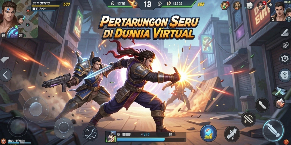 Tampilan pertarungan seru dalam game BENTO123.