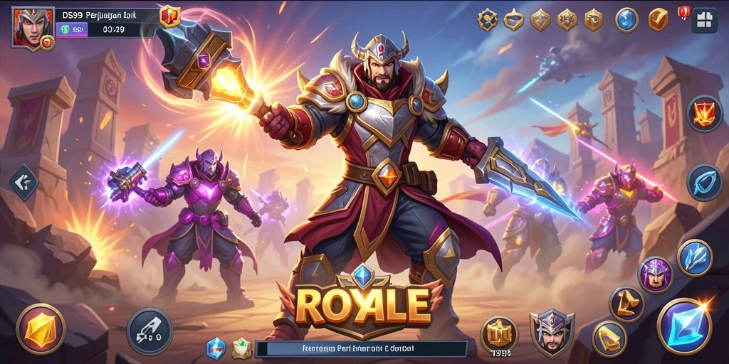 Gameplay mendebarkan dalam DS99 Battle Royale.