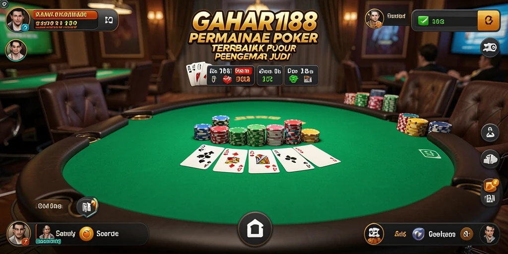 Tampilan gameplay Poker yang seru di GAHAR188.