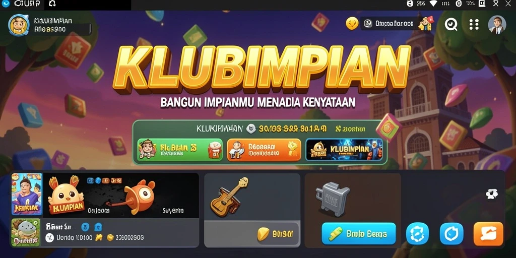 Tampilan gameplay KLUBIMPIAN yang mendebarkan dan seru.