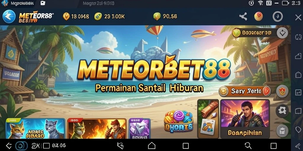 Tampilan gameplay <strong>METEORBET88</strong> yang seru dan penuh warna.