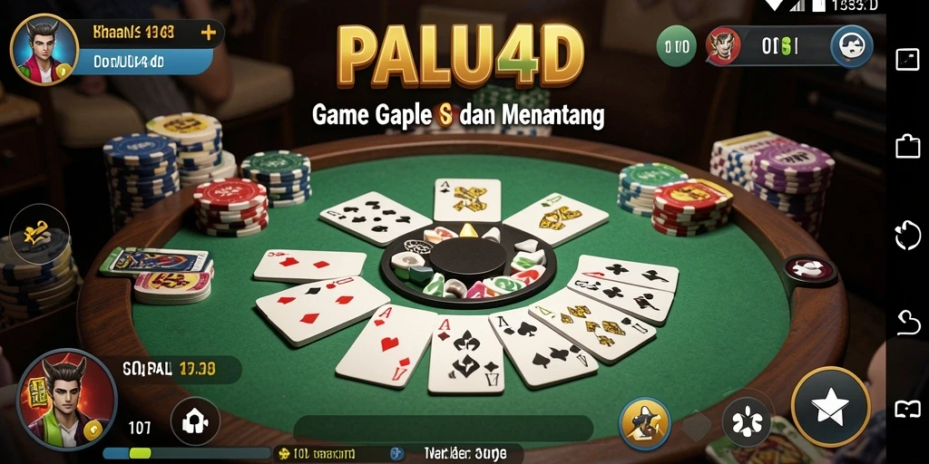 Tampilan gameplay PALU4D dengan keseruan bermain Gaple.