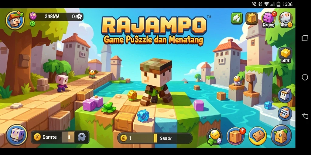 Tampilan menarik dari gameplay <strong>RAJAMPO</strong> dengan berbagai teka-teki unik.
