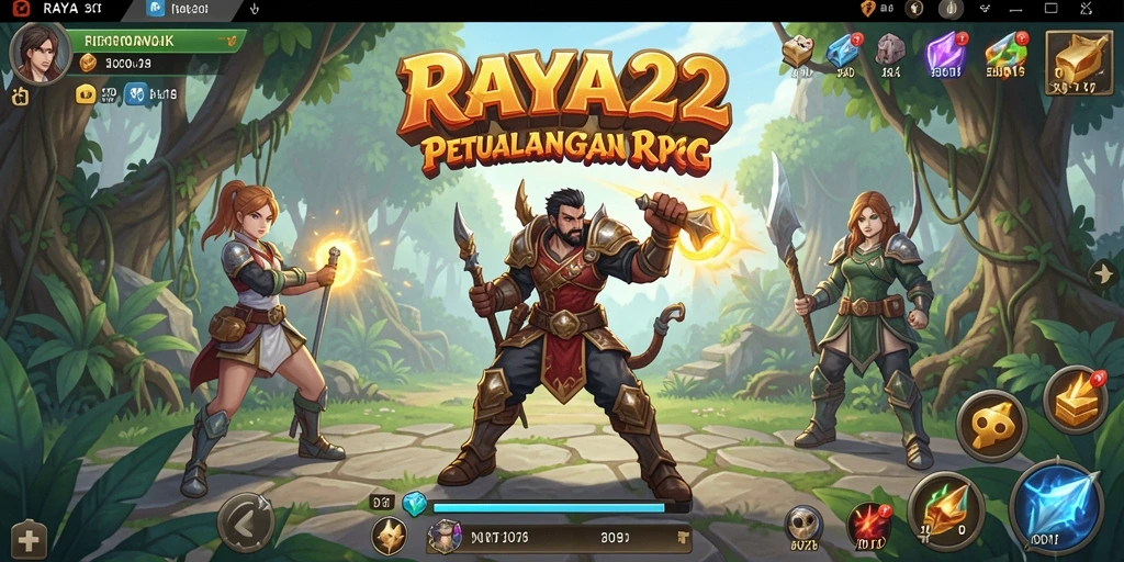 Gameplay RAYA22 yang menakjubkan dengan berbagai karakter dan monster.