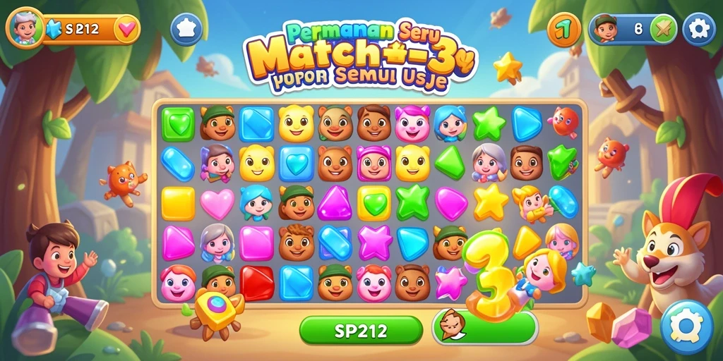 Tampilan gameplay SP212 yang menakjubkan dan penuh warna.